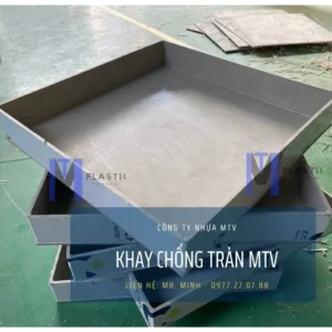 Khay chống tràn hóa chất bằng nhựa PP PVC của MTV giá rẻ