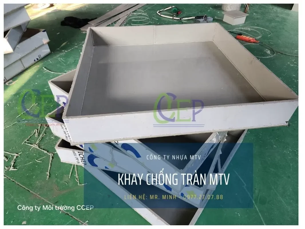 Khay chống tràn hóa chất bằng nhựa PP PVC giá rẻ chất lượng cao