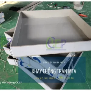 Khay chống tràn hóa chất bằng nhựa PP PVC giá rẻ chất lượng cao