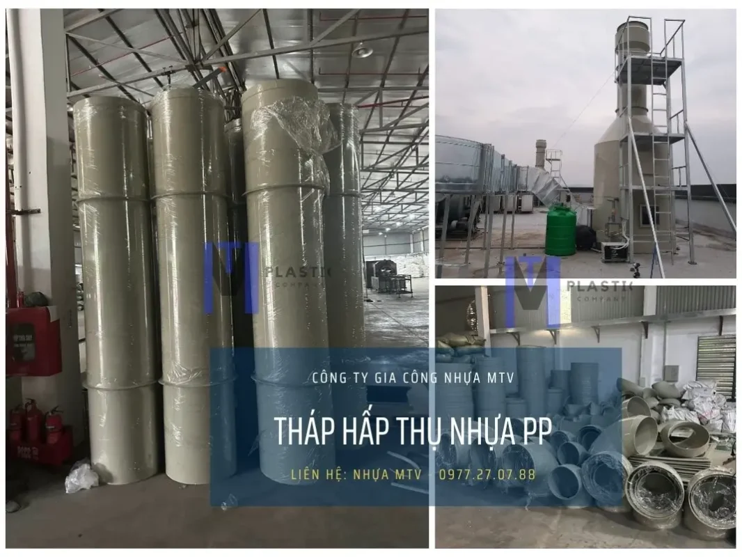 Tháp hấp thụ nhựa PP được chế tạo chất lượng cao của MTV