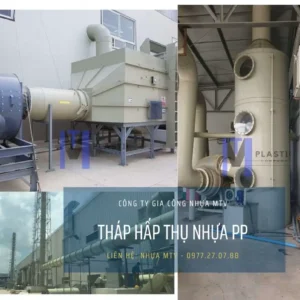 Tháp hấp thụ nhựa PP được chế tạo từ tấm nhựa PP chất lượng cao của MTV