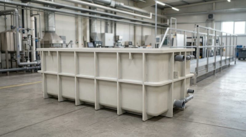 Bồn nhựa PP công nghiệp chuyên dụng chống ăn mòn hóa chất cho ngành mạ điện phân